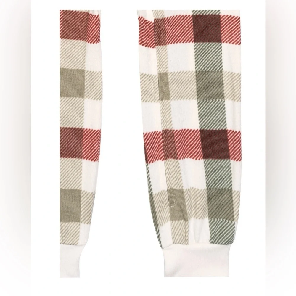 Kids Pajama Bottoms - Plaid and Winter Print 2 Piece Set